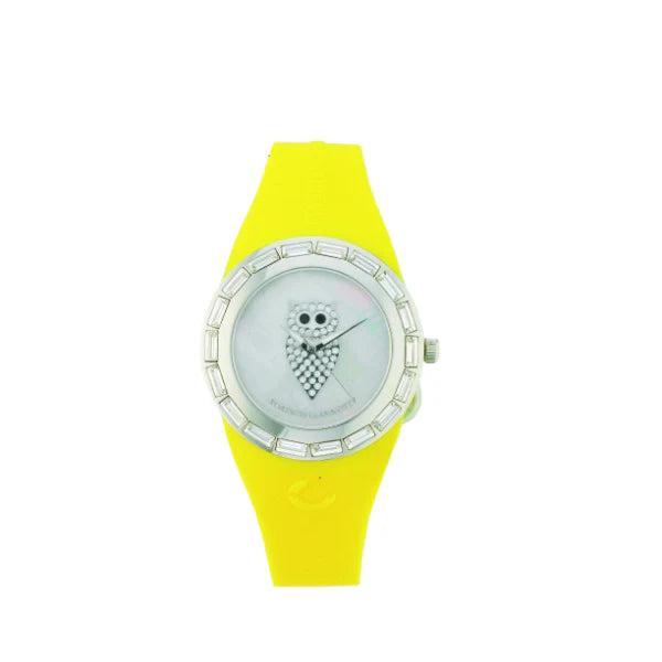 Orologio Gufo cinturino giallo