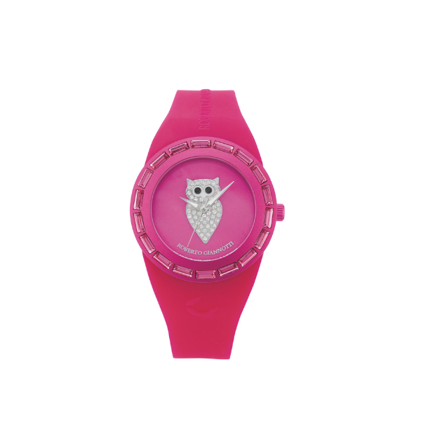 Orologio Gufo cinturino rosa